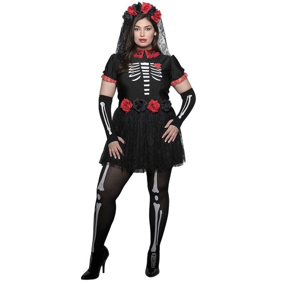 Plus Day of the dead costume set - Picture 1 of 2